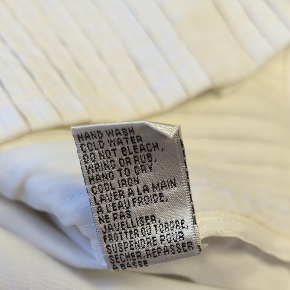 Conrad C Striped Pleats Button Down Top White Size 6P preppy Business casual - Picture 8 of 10